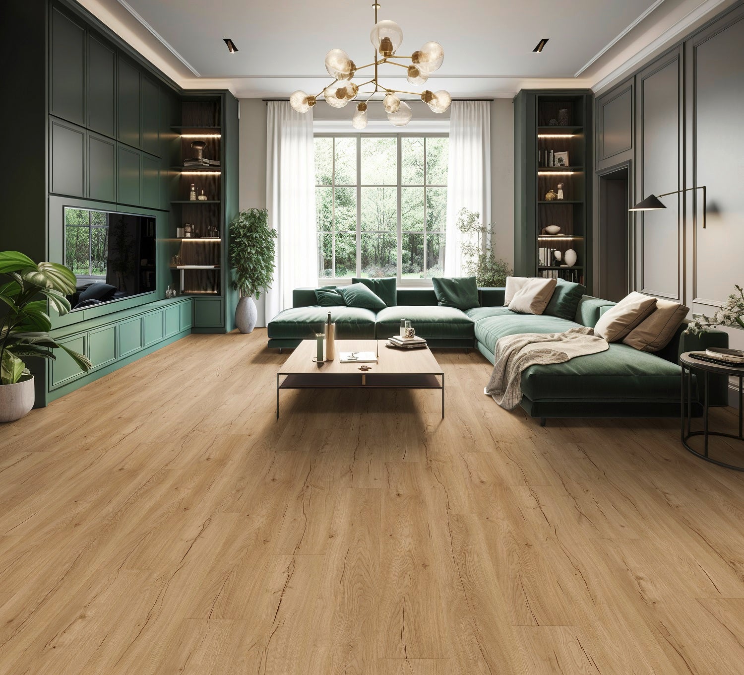 TreeFloor Enia Sorex Oak Plank Flooring Living Pure PVC Dryback