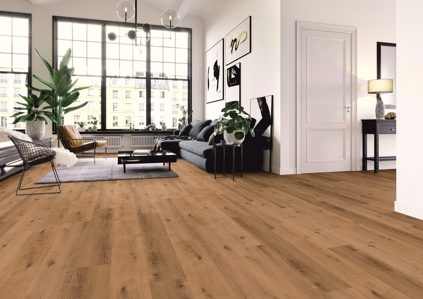 Treefloor Enia Tambora Plank Flooring Oak Amber Riged Click